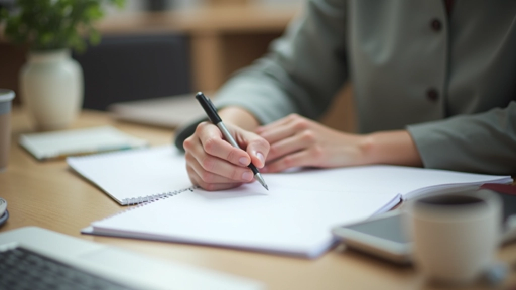 Person writing in daily planner with color-coded sections